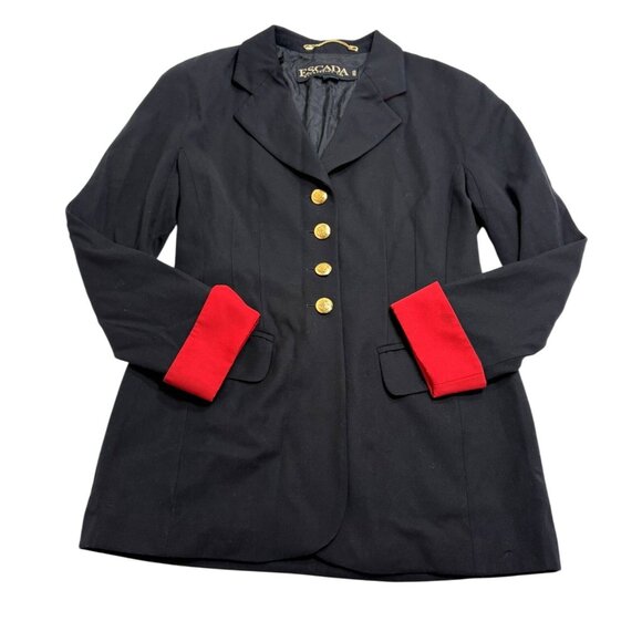 Vintage 1990's Escada by Margaretha Ley 100% Wool Jacket in Navy - Picture 1 of 6